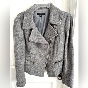 Ann Taylor Moto wool jacket w/angle zipper